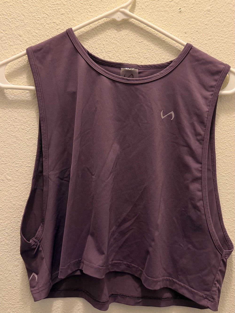 TLF Women's Purple Athletic Crop Muscle Tank Top - Performance Layer